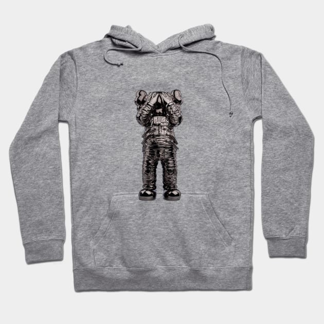 Black Fine Art Toy by Kaws Hoodie by masihtitikterluka